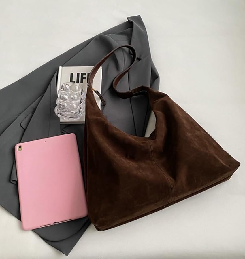 Zaria suede shoulder bag