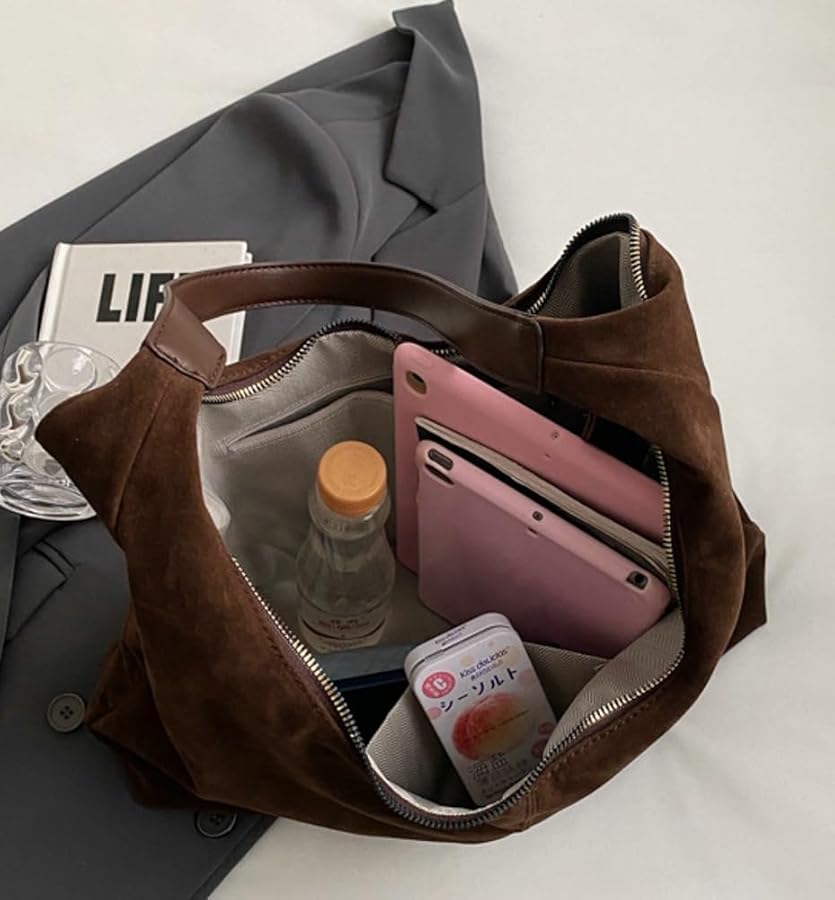 Zaria suede shoulder bag