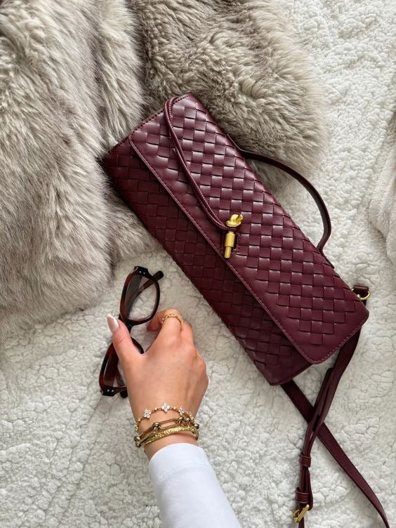 Elena woven clutch