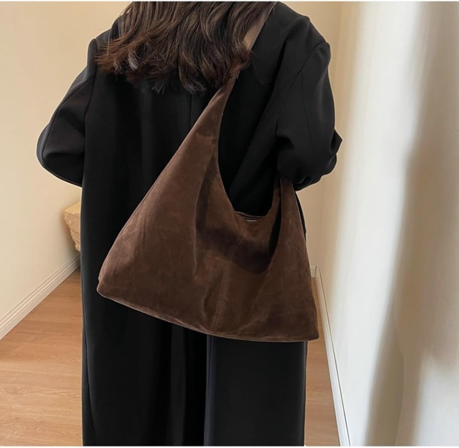 Zaria suede shoulder bag