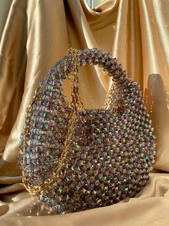 Jody circle beaded purse