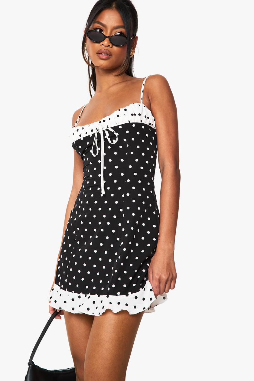 Sasha polka dot mini dress