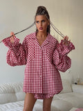 Tara checkered shirtdress