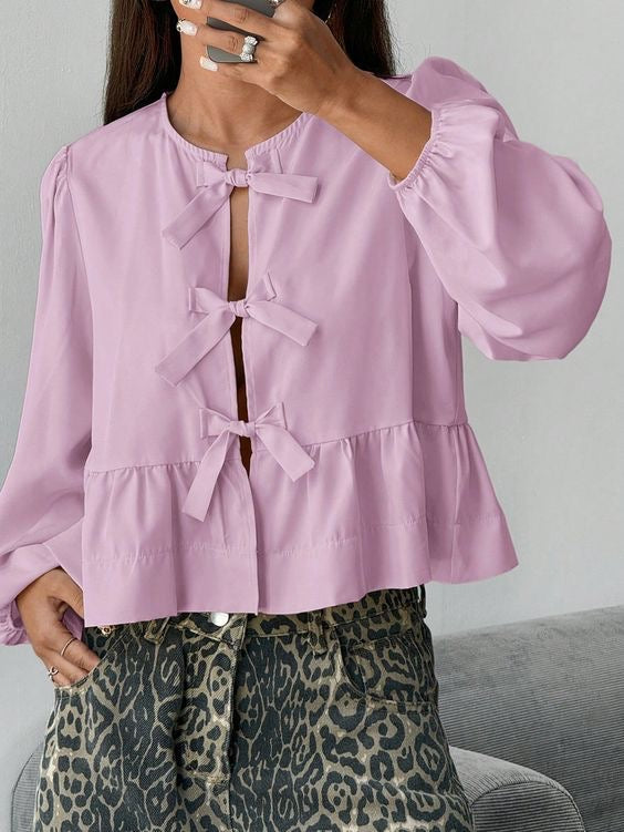 Tinka bow detail top