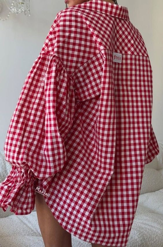 Tara checkered shirtdress