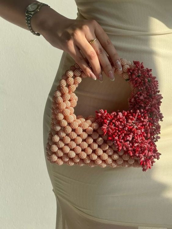 Talia floral beaded purse